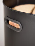 Dibor Black Country logs bucket with poker and tongs, imported from the UK