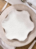 Dibor white snowflake dinner plates set of 2 (British brand)