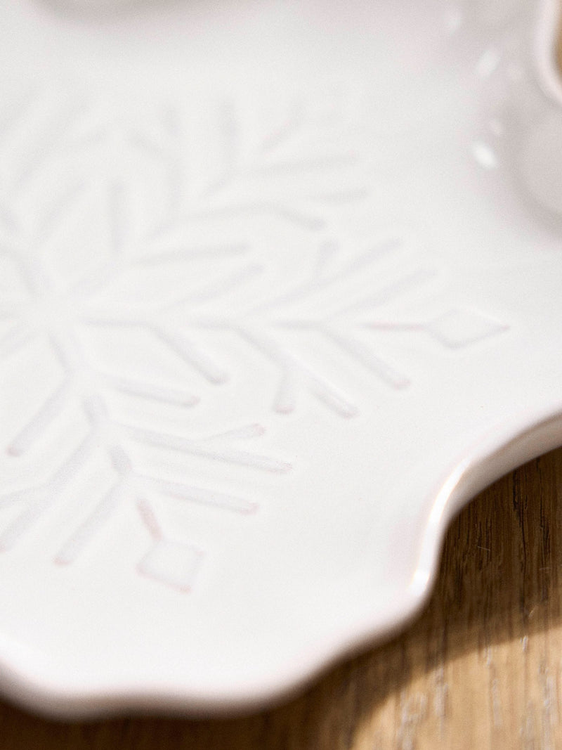 Dibor white snowflake dinner plates set of 2 (British brand)