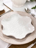 Dibor white snowflake dinner plates set of 2 (British brand)