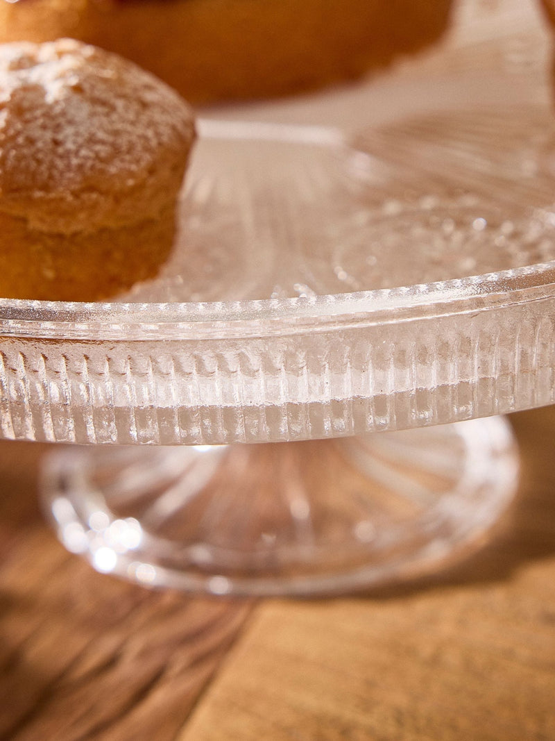 Dibor clear glass cake stand 30cm (British brand)