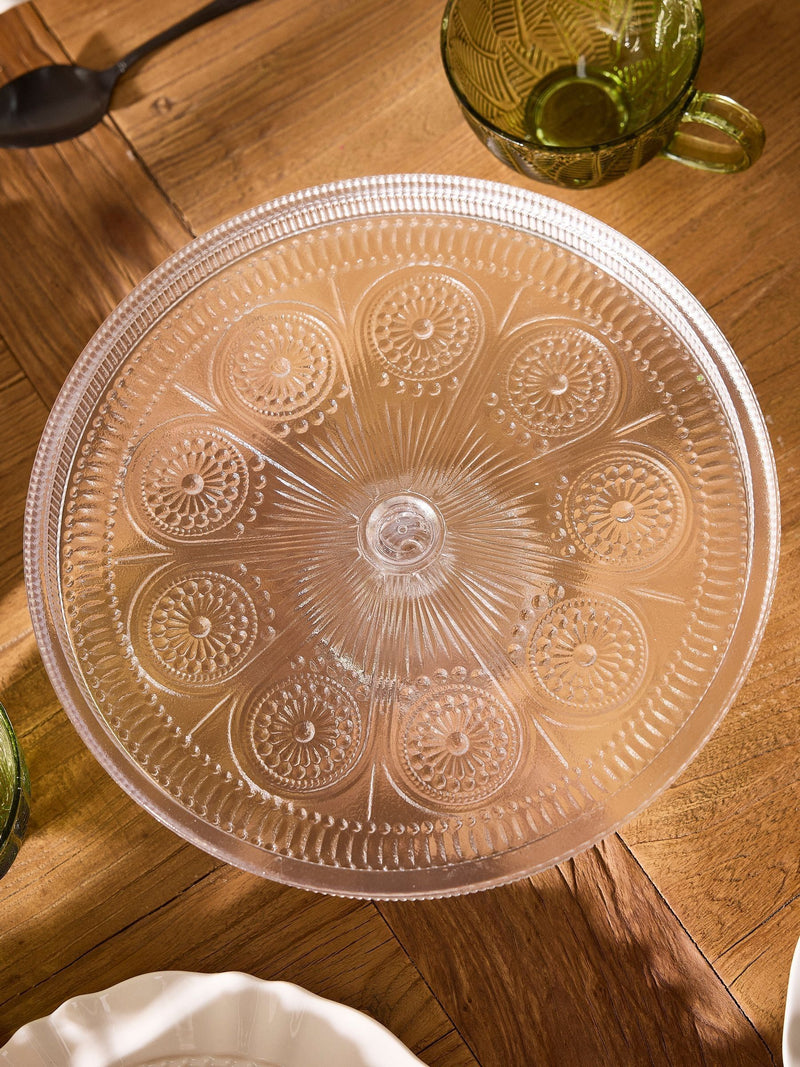 Dibor clear glass cake stand 30cm (British brand)