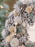 Dibor Morning Frost Christmas wreath 33cm - British product