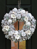Dibor Morning Frost Christmas wreath 33cm - British product