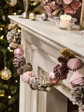 Dibor pink Christmas garland 120cm, UK version