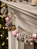 Dibor pink Christmas garland 120cm, UK version