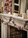 Dibor pink Christmas garland 120cm, UK version