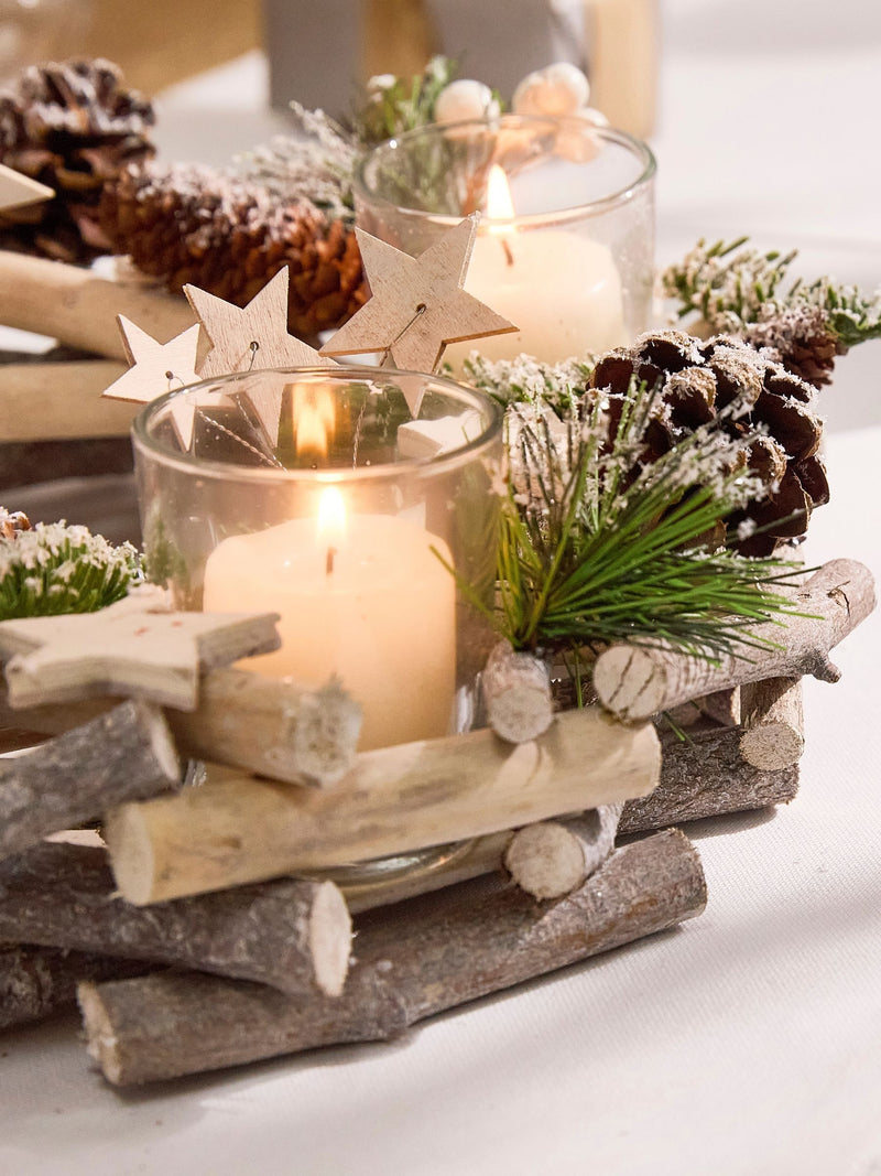 Dibor Nordic centrepiece tealight holder 30cm - British product