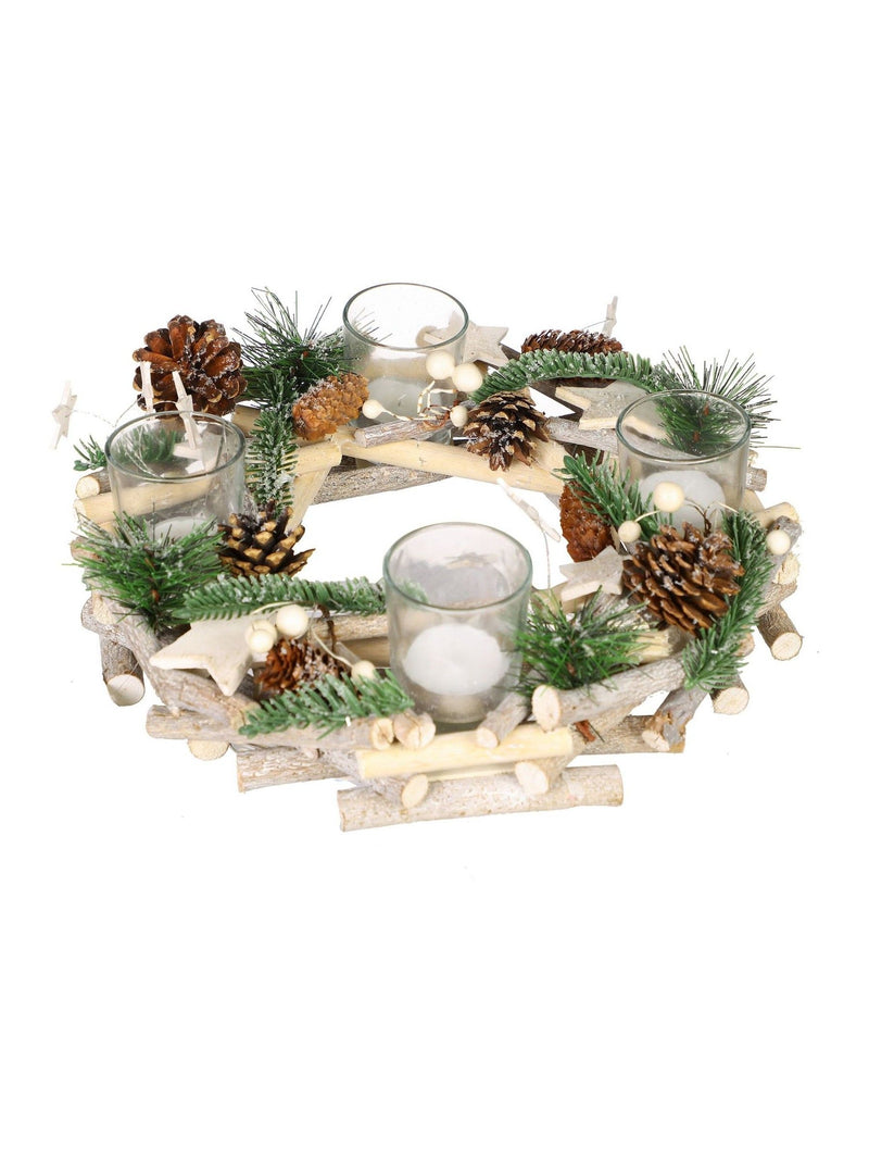 Dibor Nordic centrepiece tealight holder 30cm - British product