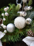 Dibor Snowdrift 42cm white Christmas wreath (British brand)