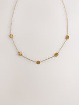 Next Gold Tone Stainless Steel Hammered Disc Choker- Buy online at McGrocer