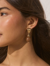 Next Brown Resin Drop Earrings- Buy online at McGrocer