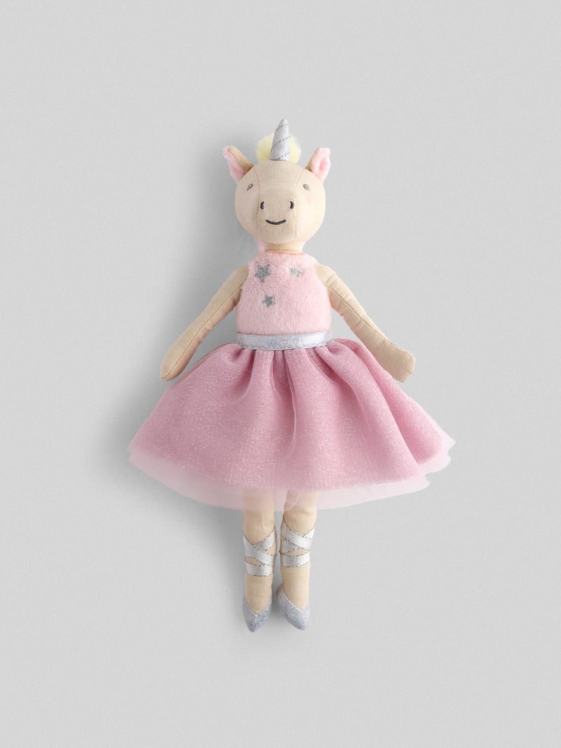 JoJo Maman Bébé pink unicorn ragdoll toy - British product