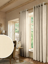 Next Next Natural Stitch Stripe Made to Measure Curtains- Buy online at McGrocer