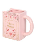 Something Different pink book-shaped mug 450ml - British product