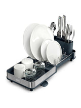 Next Joseph Joseph Light Stone Extend Slim Steel Compact Expandable Dish Rack- Buy online at McGrocer