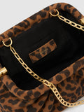 Reiss Animal Mia suede leopard print clutch bag, UK version