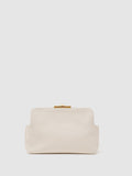 Reiss white leather frame clutch bag - British product
