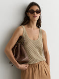 Reiss tan Esther grained-leather bucket bag, imported from the UK