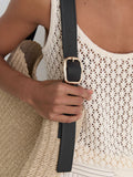 Reiss Natural Margot raffia-effect shoulder bag, imported from the UK