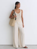 Reiss Natural Margot raffia-effect shoulder bag, imported from the UK