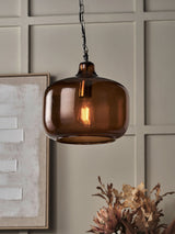 Next Pacific Amber Corby Glass Pendant Ceiling Light- Buy online at McGrocer