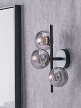 Next Pacific Smoke Blair Glass Ball Metal Wall Light- Buy online at McGrocer