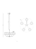 Brass Grace 5 light chandelier - British product