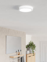 Next Eglo White Fueva 6 IP44 LED CCT Ceiling Light- Buy online at McGrocer