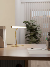 Next Eglo Riccione Brushed Brass LED Tuneable Desk Lamp- Buy online at McGrocer