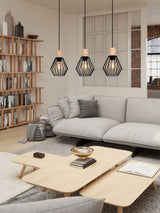 Next Eglo Palmorla Black Brown 3-Light Pendant Ceiling Light- Buy online at McGrocer