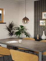 Next Eglo Copper Ariscani 1 Ombre Effect Glass Single Pendant Ceiling Light- Buy online at McGrocer