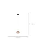 Eglo copper single pendant light, imported from the UK