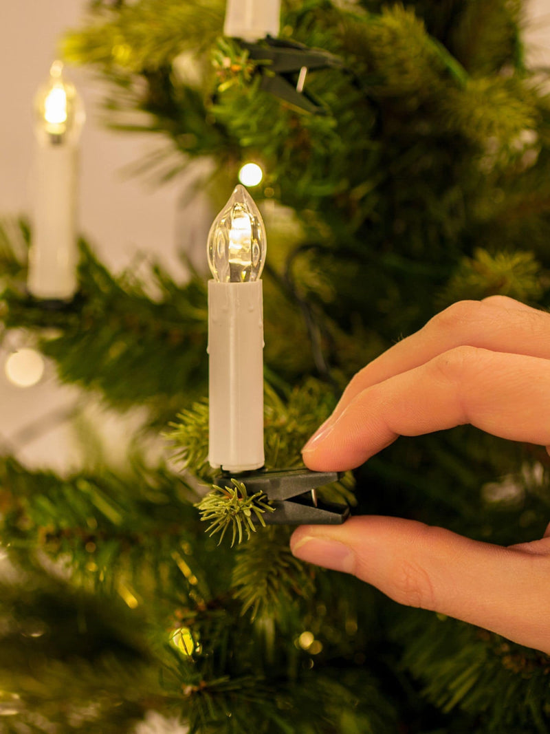 Lights4fun Christmas tree clip-on candle lights 50 LED, imported from the UK