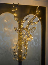 Next Lights4fun 80cm Rattan Stag's Head LED Wall Light- Buy online at McGrocer