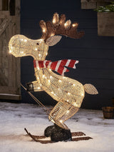 Next Lights4fun 86cm Skiing Moose Outdoor Christmas Figure Light- Buy online at McGrocer