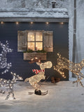 Lights4fun Skiing Moose 86cm outdoor Christmas figure light - British product