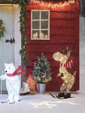 Lights4fun Skiing Moose 86cm outdoor Christmas figure light - British product