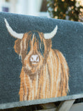 Hug rug navy highland 65x85cm doormat, UK version