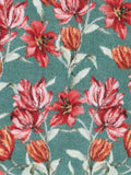 Hug Rug Green Tumbling Tulips runner 65x150cm - British product
