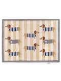 Hug Rug beige sausage dog doormat 65x85cm - British product