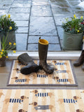 Hug Rug beige sausage dog doormat 65x85cm - British product