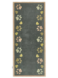Hug Rug Green Love Paws runner rug 65x150cm (British brand)