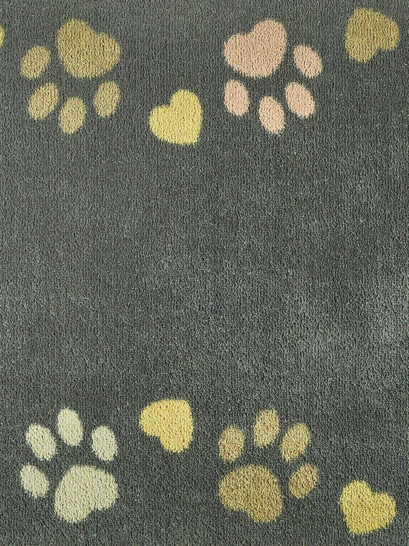 Hug Rug Green Love Paws runner rug 65x150cm (British brand)