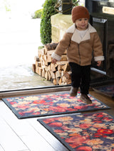 Next Hug Rug Navy Dark Florals Mat 65x85cm- Buy online at McGrocer