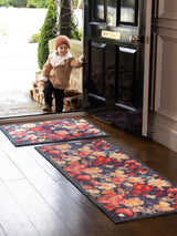 Next Hug Rug Navy Dark Florals Runner Rug 65 x 150cm- Buy online at McGrocer