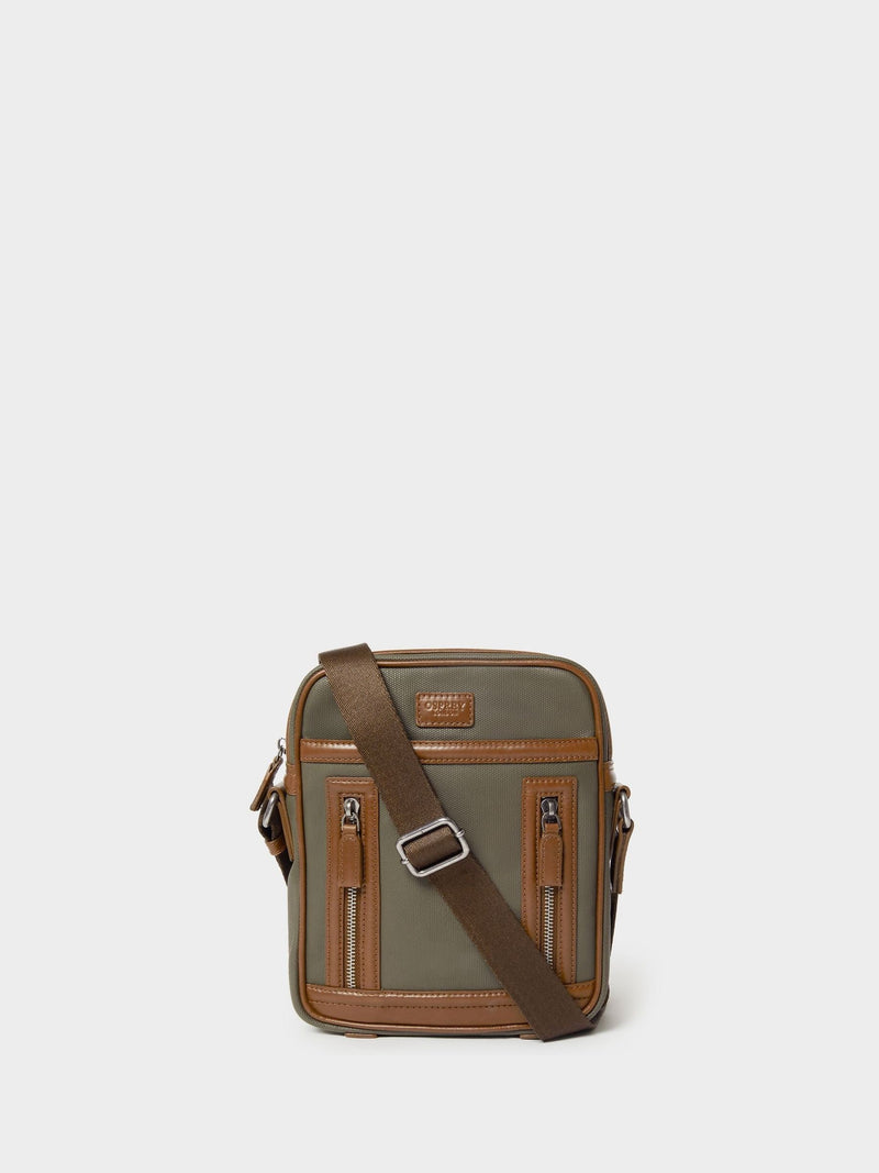 Osprey London Frontline waxed canvas leather messenger bag, imported from the UK