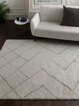 Next Asiatic Rugs Grey Azera Washable Beber Wool Rug- Buy online at McGrocer
