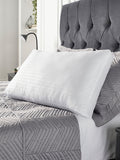 Downland Hotel Collection satin stripe side sleeper pillow 40x70cm, imported from the UK