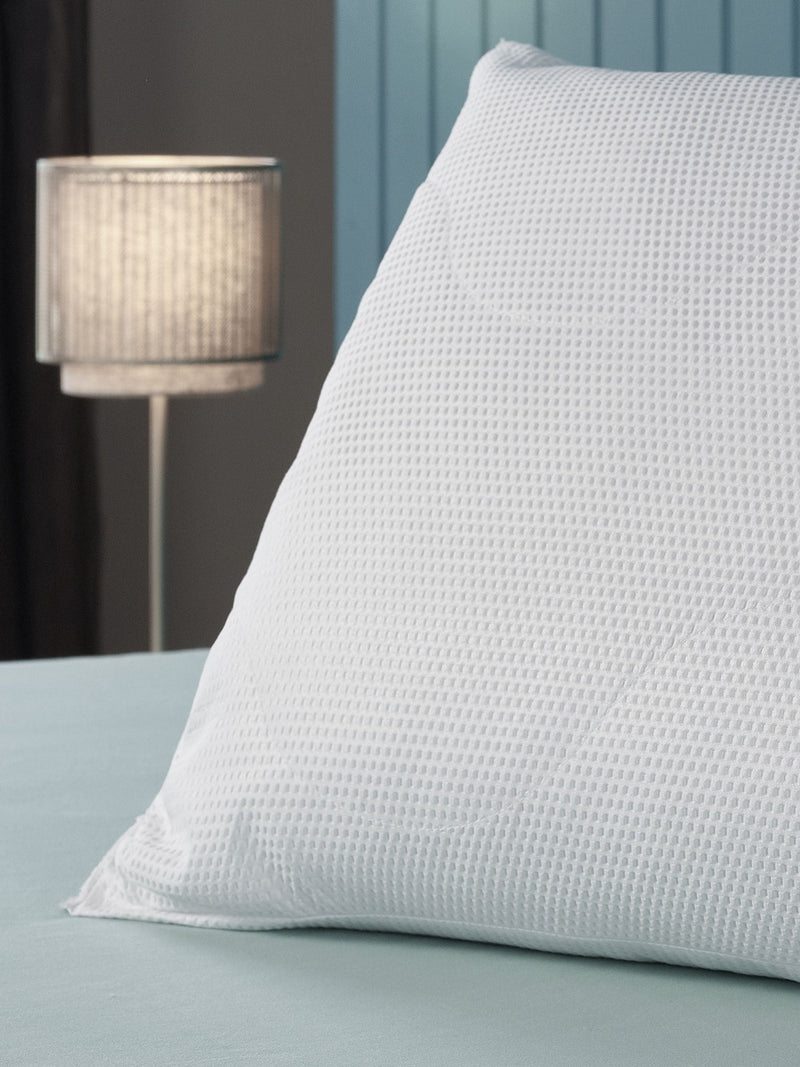 Downland luxury waffle pillow pair 46x69cm, imported from the UK
